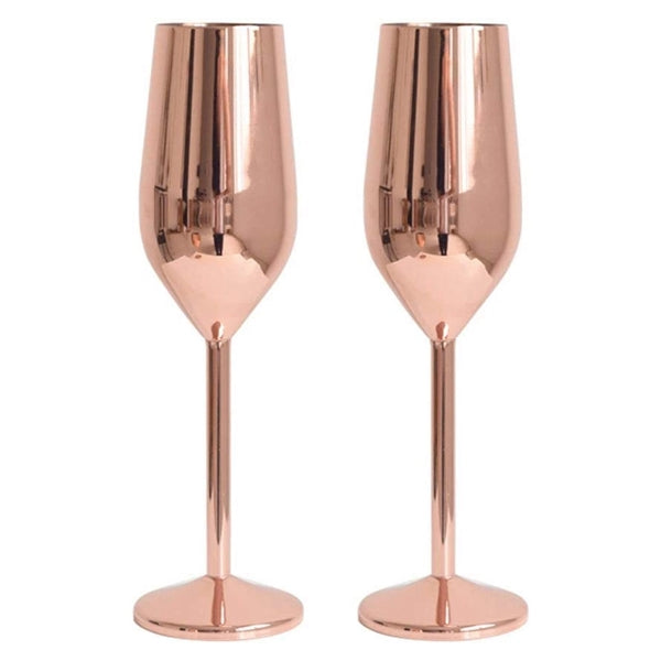 304 Stainless Steel Champagne Flute Rose Gold 200ML