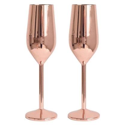 304 Stainless Steel Champagne Flute Rose Gold 200ML