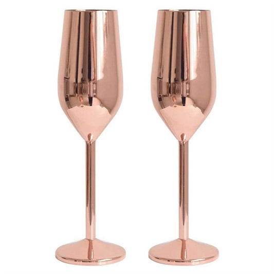 304 Stainless Steel Champagne Flute Rose Gold 200ML