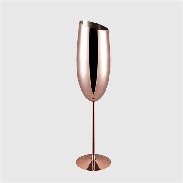 200Ml Elegant Gold Stainless Steel Champagne Flute Glass