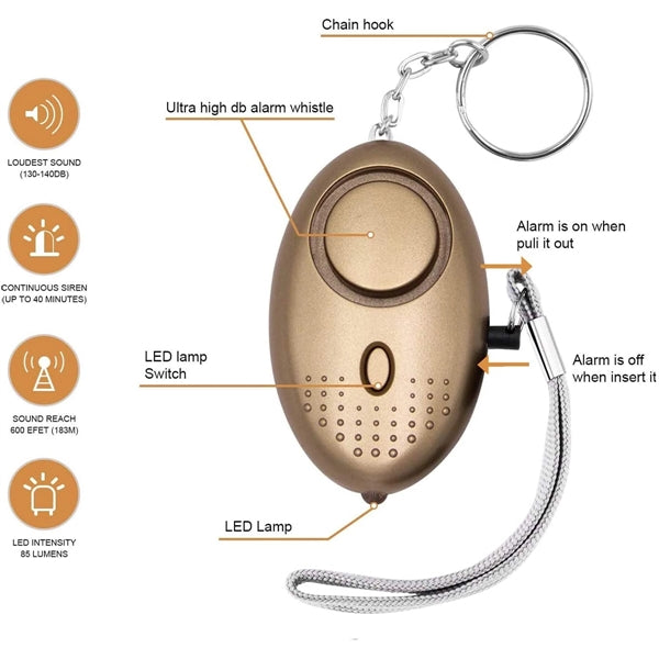 Portable Alarm Keychain Loud Siren Song