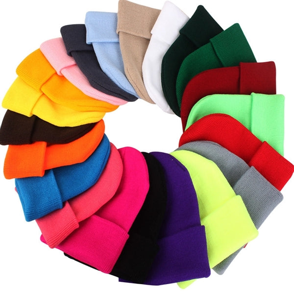 Plain Cuffed Beanie Hat