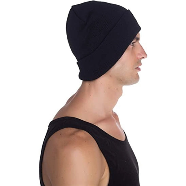 Plain Cuffed Beanie Hat