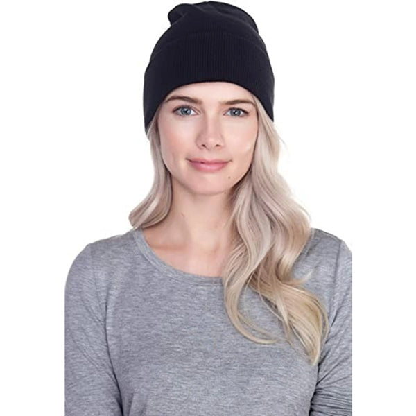 Plain Cuffed Beanie Hat