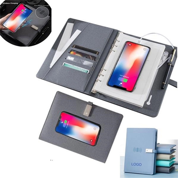 Wireless Charging Notebook With 16Gb U Disk 8000Mah