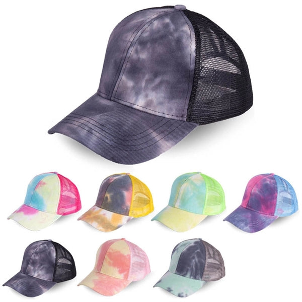 Tie Dye Ponytail Cap