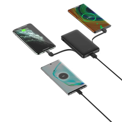3 In1 10000Mah Power Bank Built In Cable