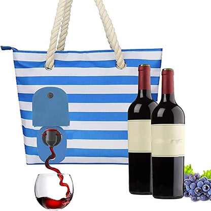 Beach Wine Purse With Hidden Insulated Compartment