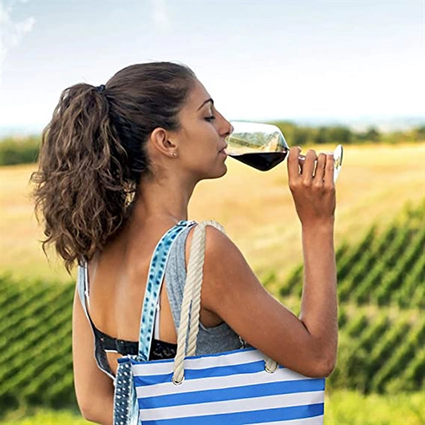 Beach Wine Purse With Hidden Insulated Compartment