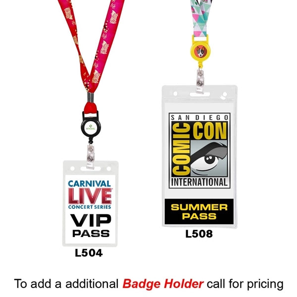 3/4" LA-460 Attachment Sublimation Lanyard w/Retractable Bad