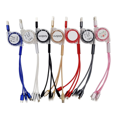3 In 1 USB Retractable Charging Cable