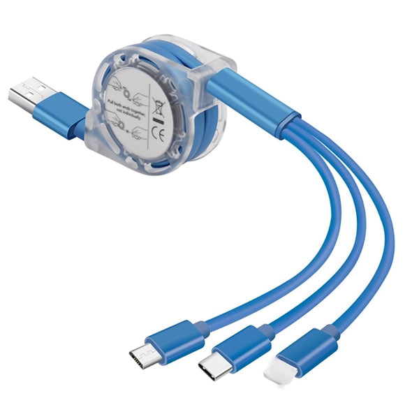 3 In 1 USB Retractable Charging Cable