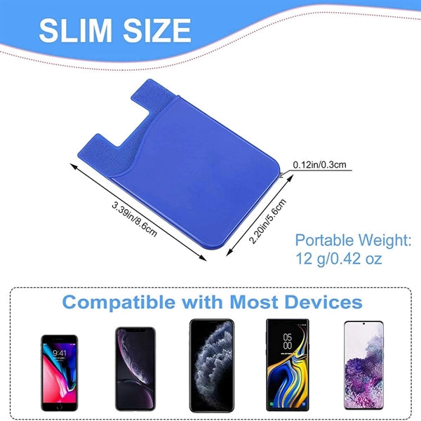 Cell Phone Wallet Silicone Stick On Card Holder