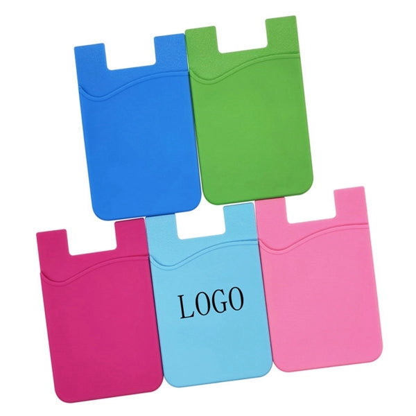 Cell Phone Wallet Silicone Stick On Card Holder