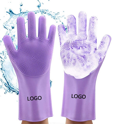 Silicone Cleaning Brush Scrubber Gloves