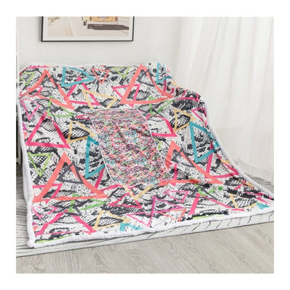 60x80 Oversize Sherpa Velvet Sublimation Pillow Blankets