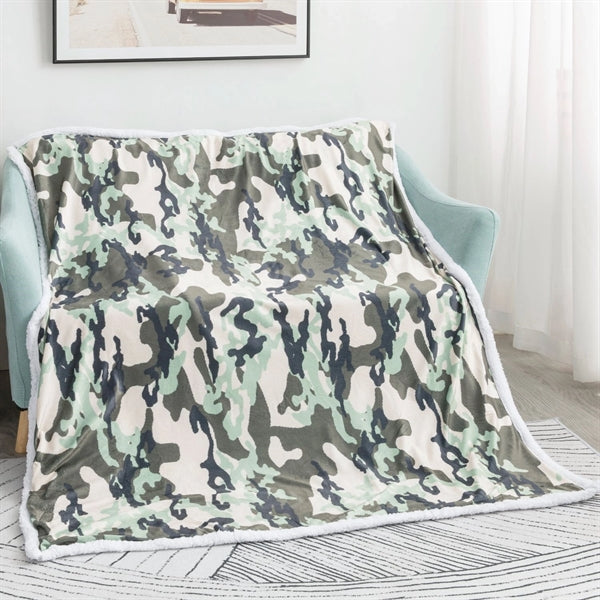 50x60 Plush Crystal Velvet Throw Sublimation Sherpa Blanket