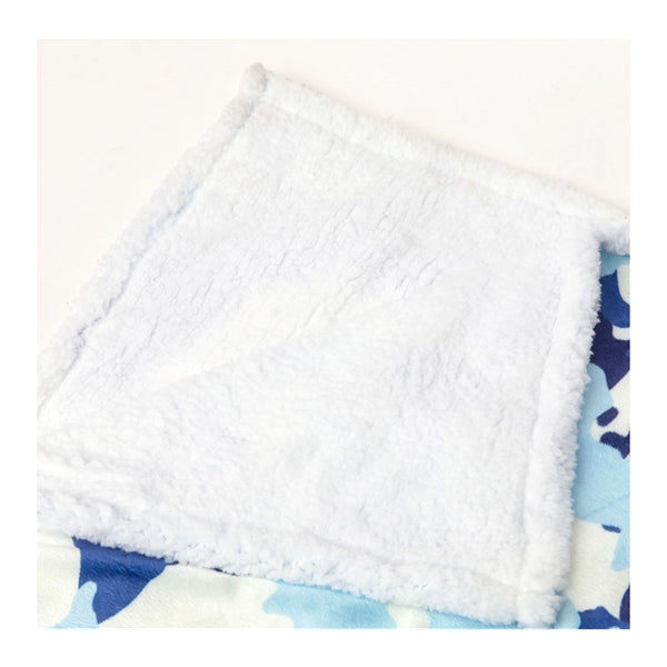 50x60 Plush Crystal Velvet Throw Sublimation Sherpa Blanket