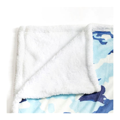 50x60 Plush Crystal Velvet Throw Sublimation Sherpa Blanket