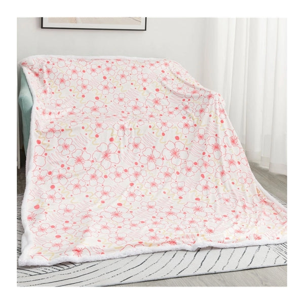 60x80 Oversize Crystal Velvet Sublimation Sherpa Blanket