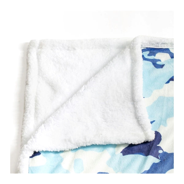 60x80 Oversize Crystal Velvet Sublimation Sherpa Blanket