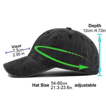 Washed Plain Baseball Cap Retro Adjustable Dad Hats