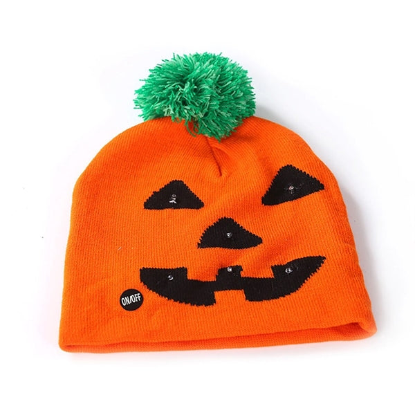 Led Halloween Knitted Beanie Hat
