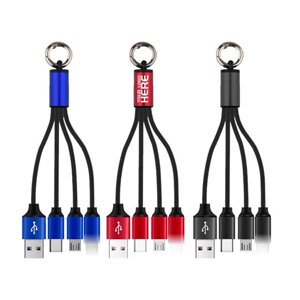 3-In-1 USB Cable With Keychain