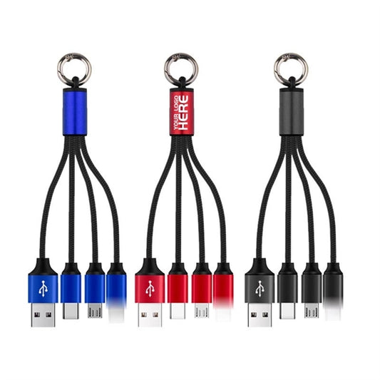 3-In-1 USB Cable With Keychain