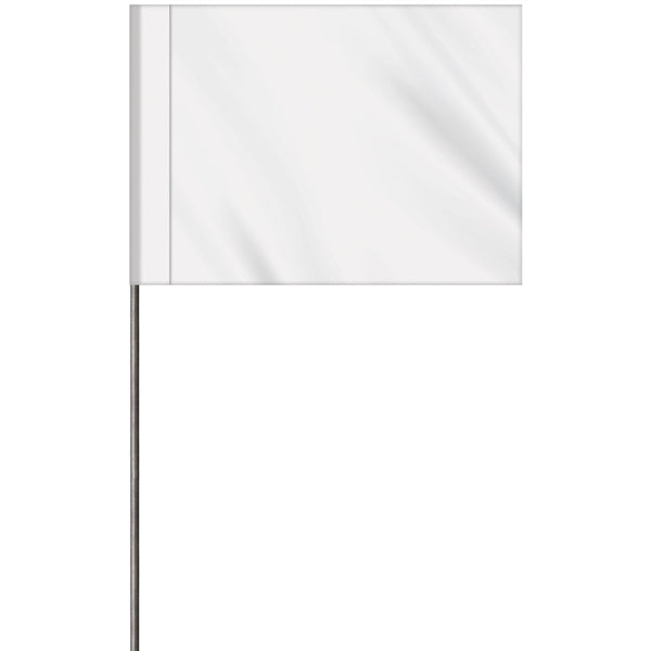 1-Color 2.5" Custom Marking Flag with  Wire Staff