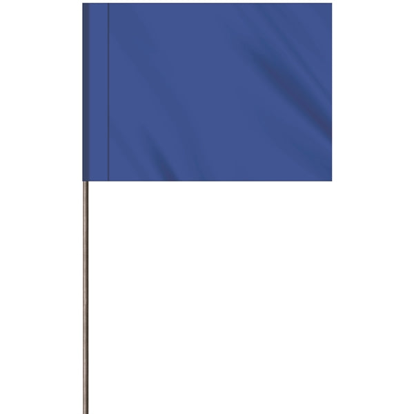 1-Color 2.5" Custom Marking Flag with  Wire Staff