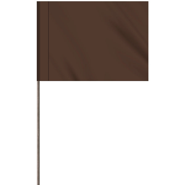 1-Color 2.5" Custom Marking Flag with  Wire Staff