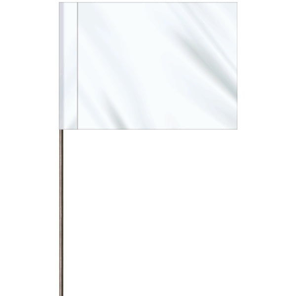 1-Color 2.5" Custom Marking Flag with  Wire Staff