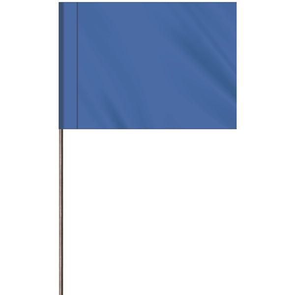 1-Color 2.5" Custom Marking Flag with  Wire Staff