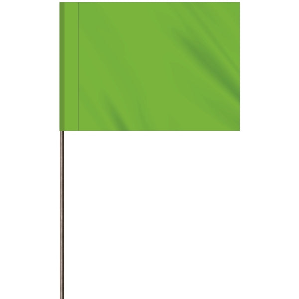 1-Color 2.5" Custom Marking Flag with  Wire Staff