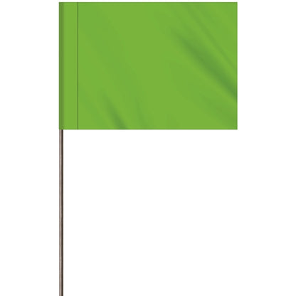 1-Color 2.5" Custom Marking Flag with  Wire Staff