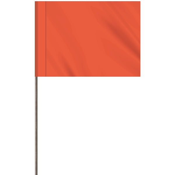 1-Color 2.5" Custom Marking Flag with  Wire Staff