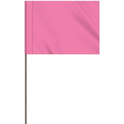 1-Color 2.5" Custom Marking Flag with  Wire Staff
