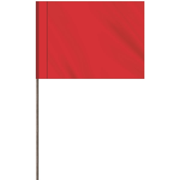 1-Color 2.5" Custom Marking Flag with  Wire Staff