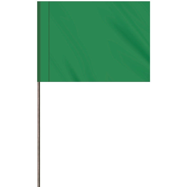 1-Color 2.5" Custom Marking Flag with  Wire Staff