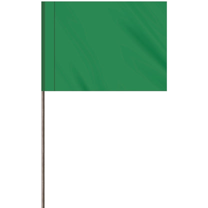 1-Color 2.5" Custom Marking Flag with  Wire Staff