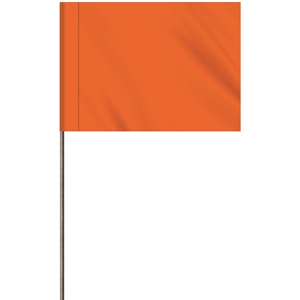 1-Color 2.5" Custom Marking Flag with  Wire Staff