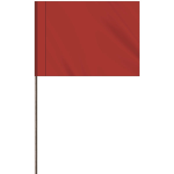 1-Color 2.5" Custom Marking Flag with  Wire Staff