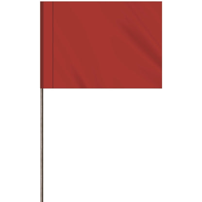 1-Color 2.5" Custom Marking Flag with  Wire Staff