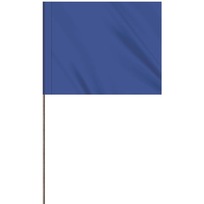 1-Color 4 x 5" Custom Marking Flag with 15" Wire Staff