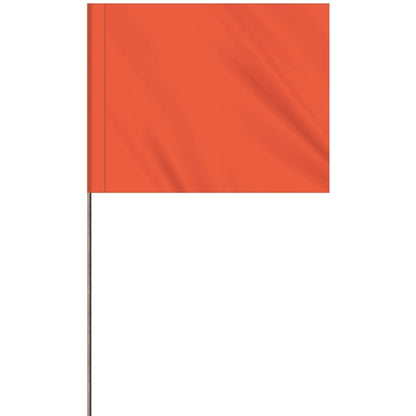 1-Color 4 x 5" Custom Marking Flag with 15" Wire Staff