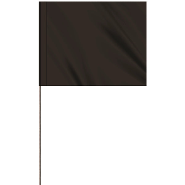 1-Color 4 x 5" Custom Marking Flag with 21" Wire Staff