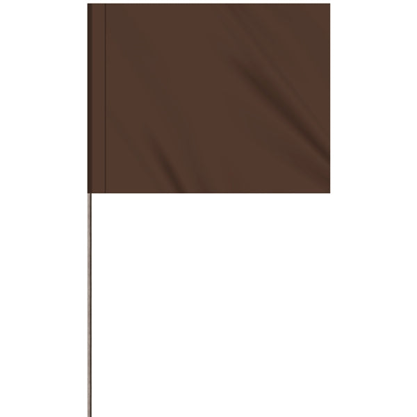 1-Color 4 x 5" Custom Marking Flag with 21" Wire Staff