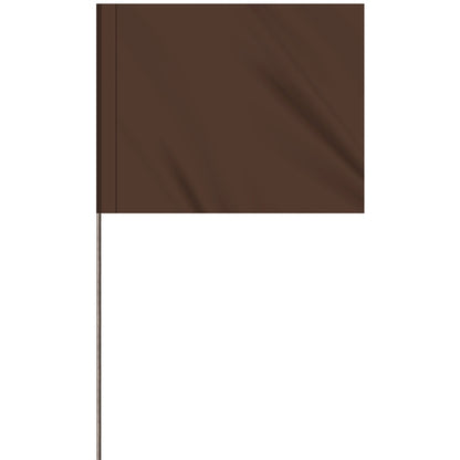 1-Color 4 x 5" Custom Marking Flag with 21" Wire Staff