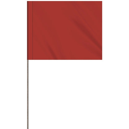 1-Color 4 x 5" Custom Marking Flag with 21" Wire Staff